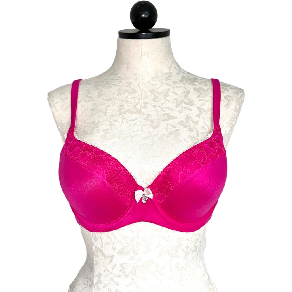 Body by Victoria Victoria's Secret Lined Demi Hot Pink Bra Size 34D